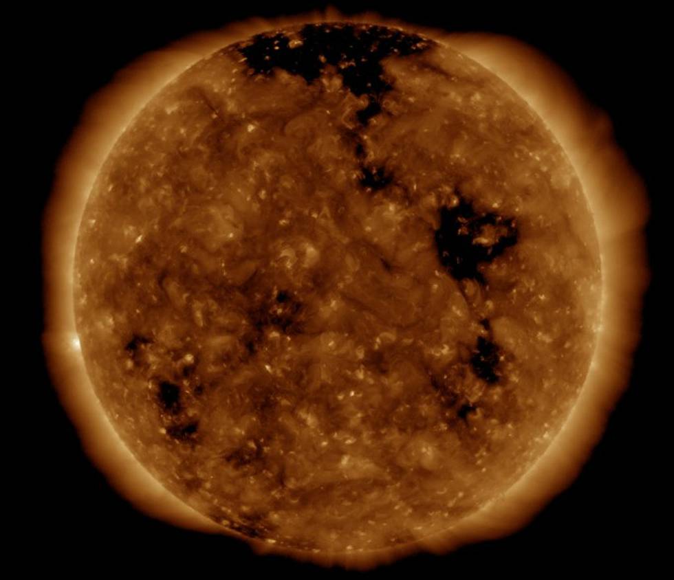 Aspecto del Sol el 27 de septiembre de 2019, dos días antes del apagón.