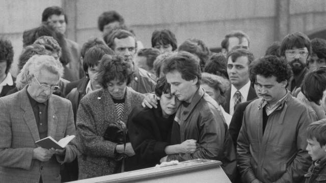 Los padres de Grégory Villemin, en 1984.