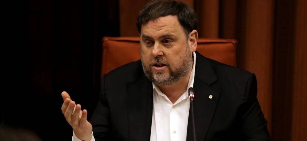 Junqueras, durante su intervención.