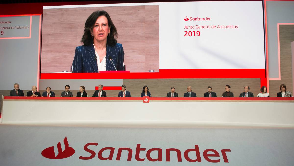 Junta General de accionistas del Santander, en 2019.