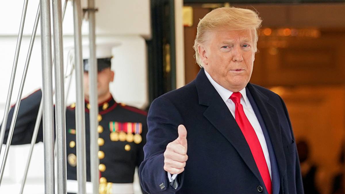 Donald Trump, ayer en La Casa Blanca.