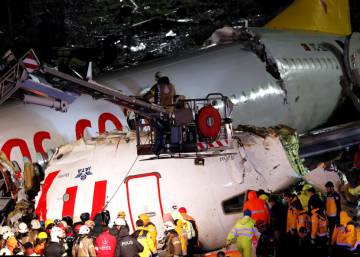El accidente del avión, en imágenes