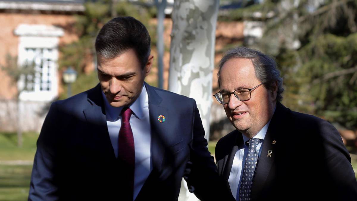 Sánchez y Torra, en La Moncloa.