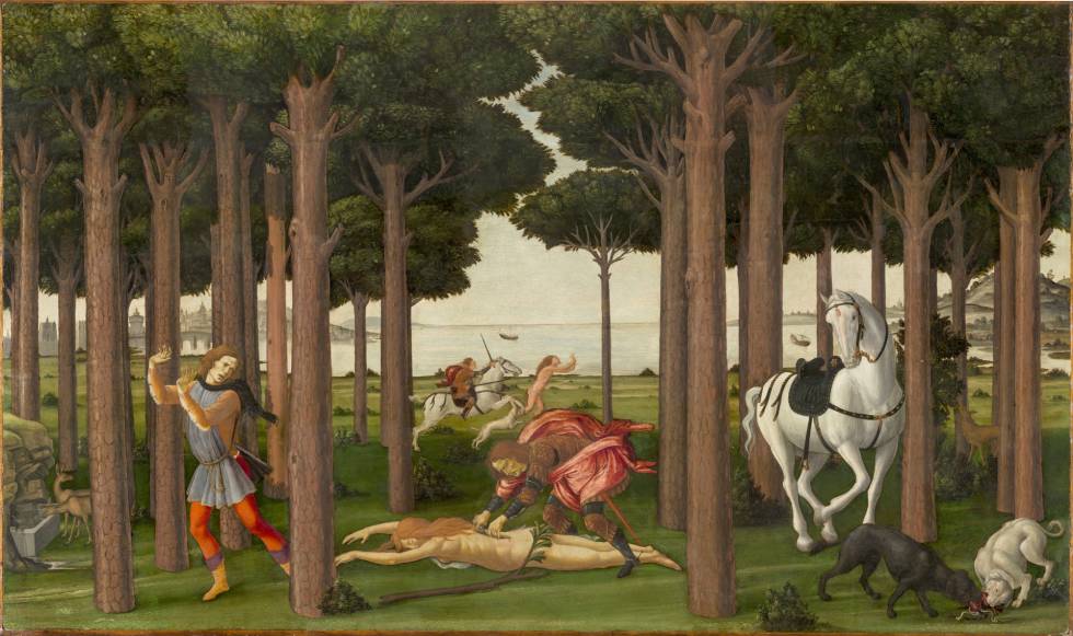 'Escenas de la historia de Nastagio degli Onesti', de Sandro Botticelli.