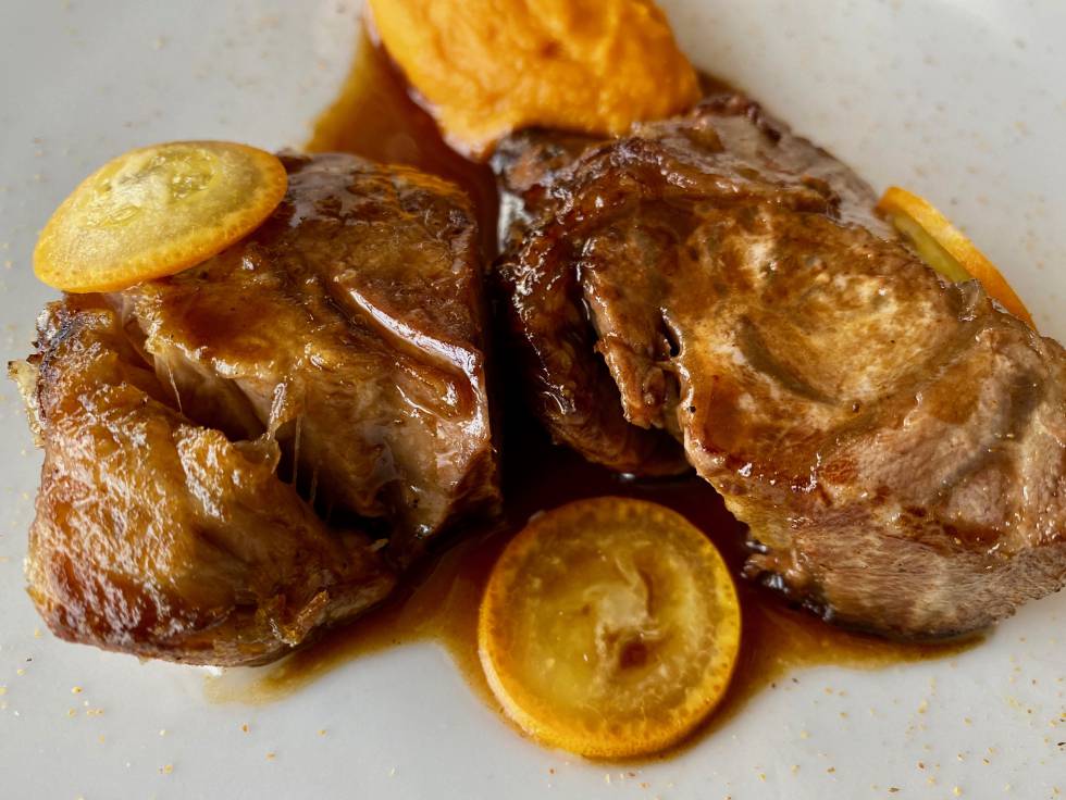 Galete de atún rojo con rodajas de