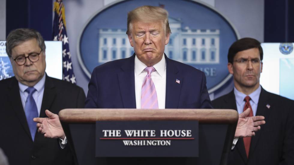 El presidente de Estados Unidos, Donald Trump, este miércoles en la Casa Blanca. rn rn