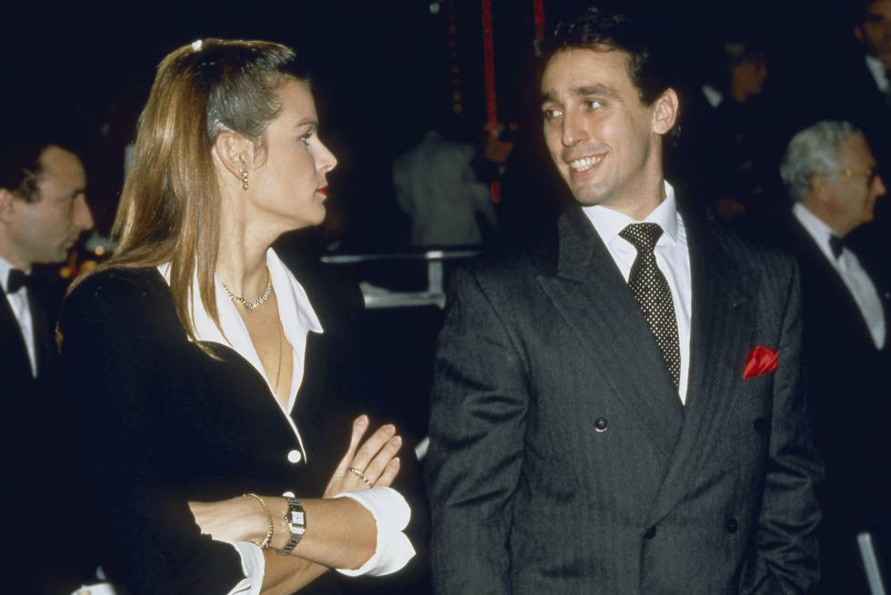 La princesa Estefanía de Monaco con su primer marido, el guardaespaldas Daniel Ducruet en Mónaco en 1994.