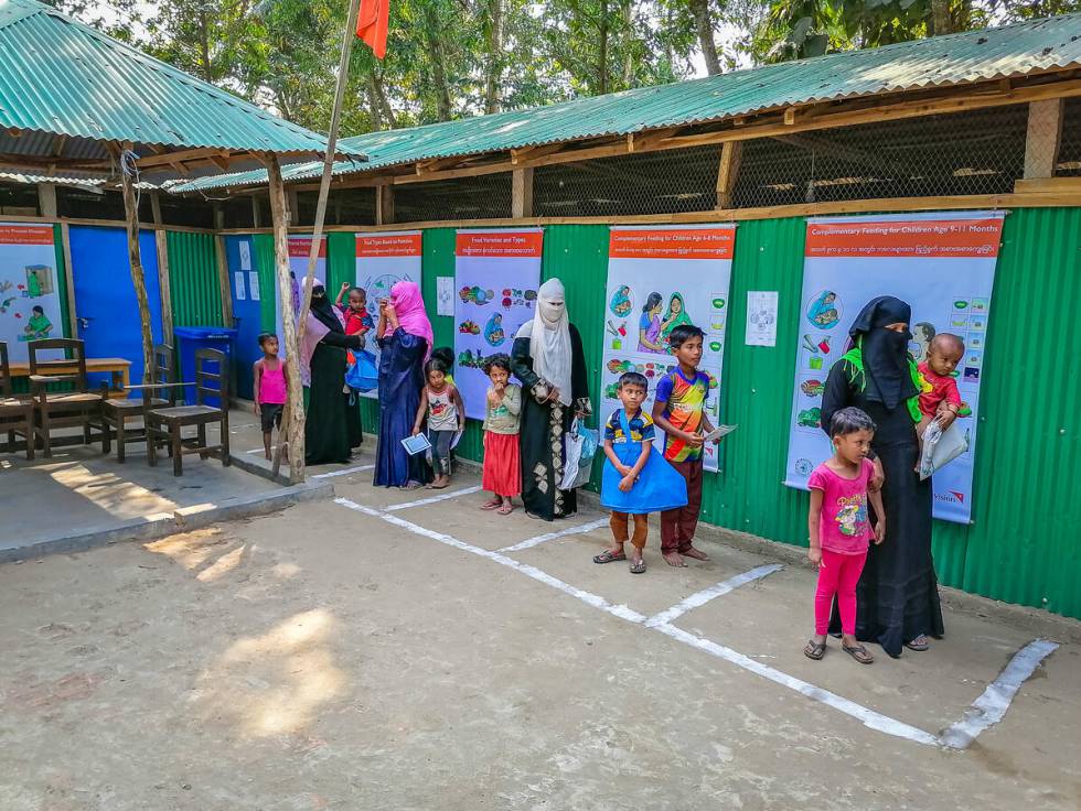 Campo de refugiados Rohingya en Bangladés.