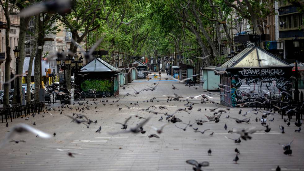 La Rambla de Barcelona este jueves.