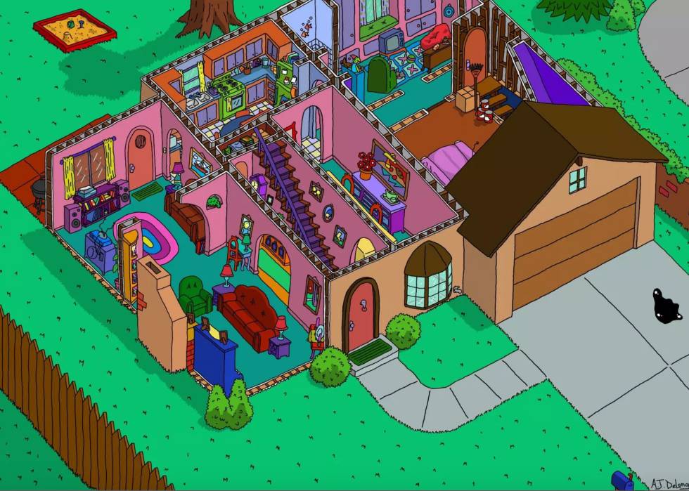 Los Planos Mas Rigurosos De La Casa De Los Simpson Revelan Una Habitacion Que Ni Los Fanaticos Conocian Icon Design El Pais