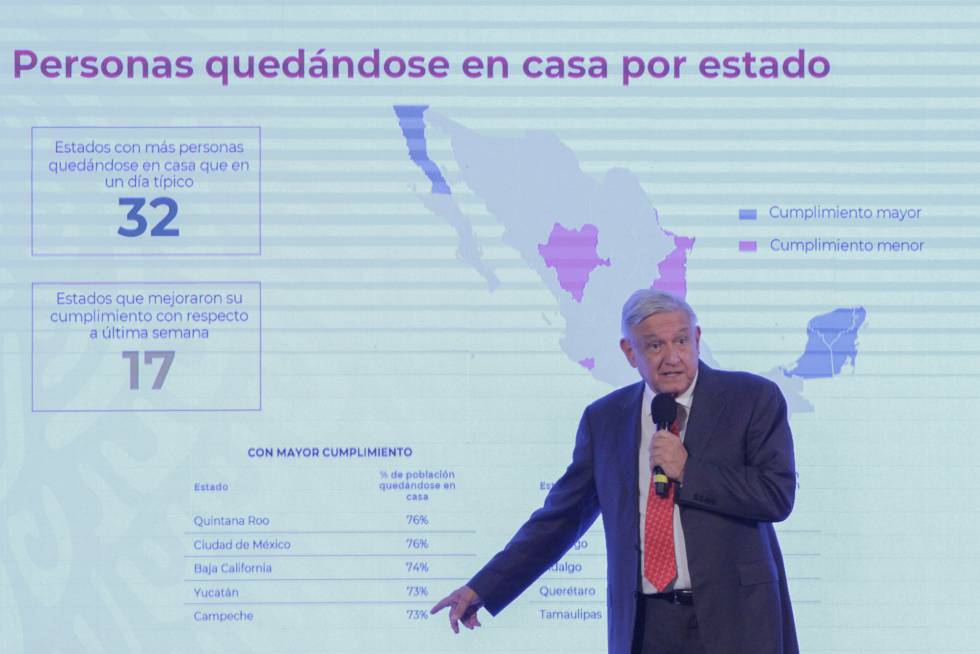 El presidente de México, Andrés Manuel López Obrador, en rueda de prensa el 24 de abril.