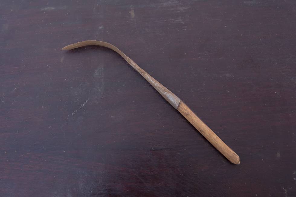 Uno de las cuchillas que se utilizan para la ablación.