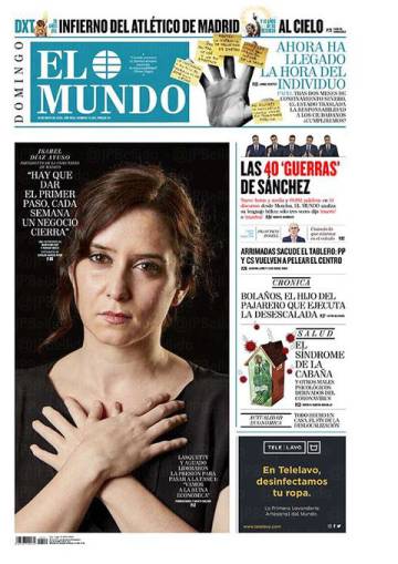 Portada de 'El Mundo' que protagonizó, no exenta de polémica, Díaz Ayuso.