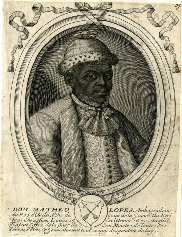 Retrato del embajador de Allada, en el actual Benín, en la corte de Luis XIV.