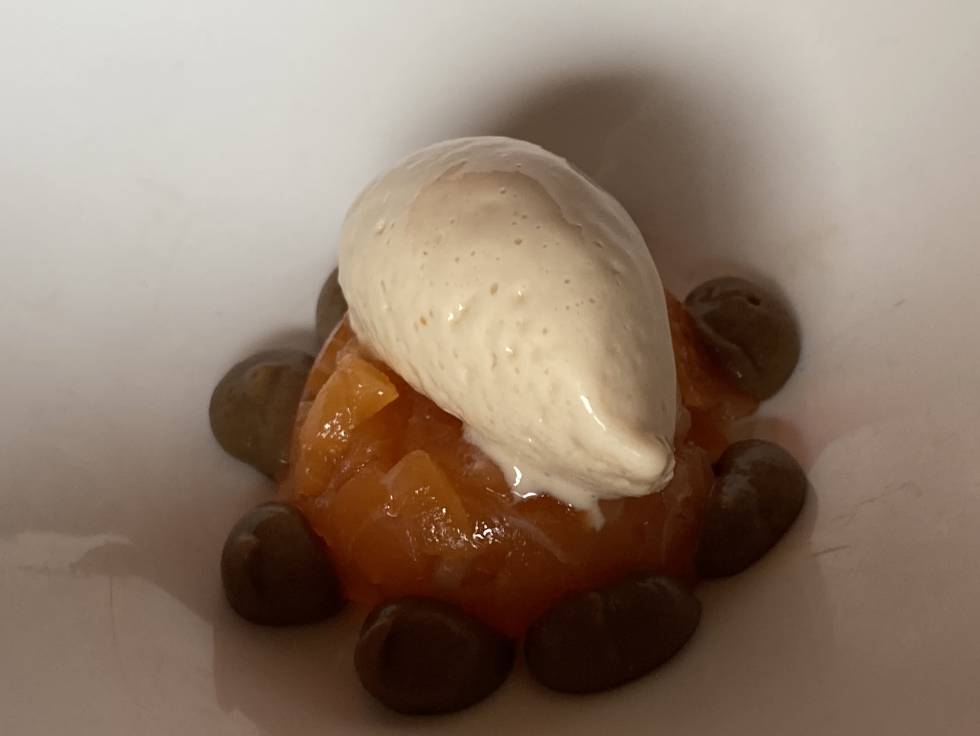Tartar de trucha con helado de piñones. J.C. CAPEL