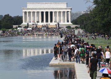 La marcha contra el racismo en Washington, en imágenes