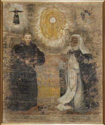 Retrato de la monja Chikaba y su confesor, anónimo, s. XVIII.