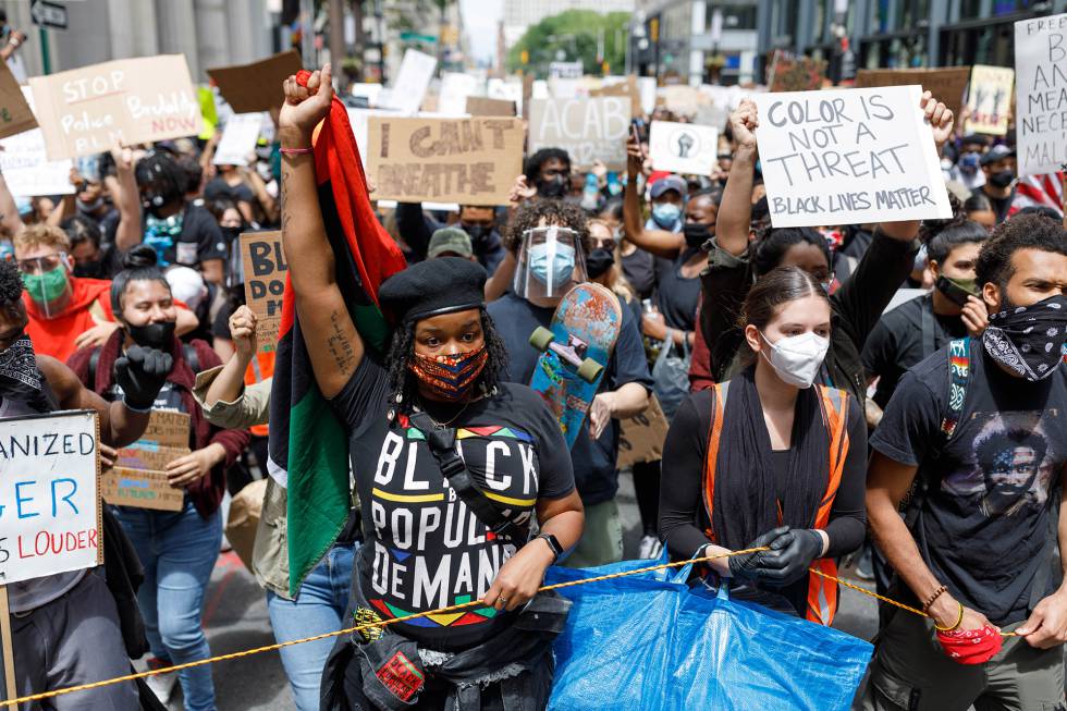 Protestas en Nueva York del movimiento Black Lives Matter, que se ha extendido por todo Estados Unidos frente a la brutalidad policial contra la población afroamericana.