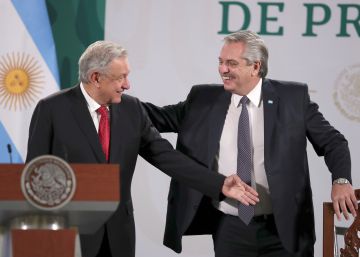 La visita de Alberto Fernández a México, en imágenes