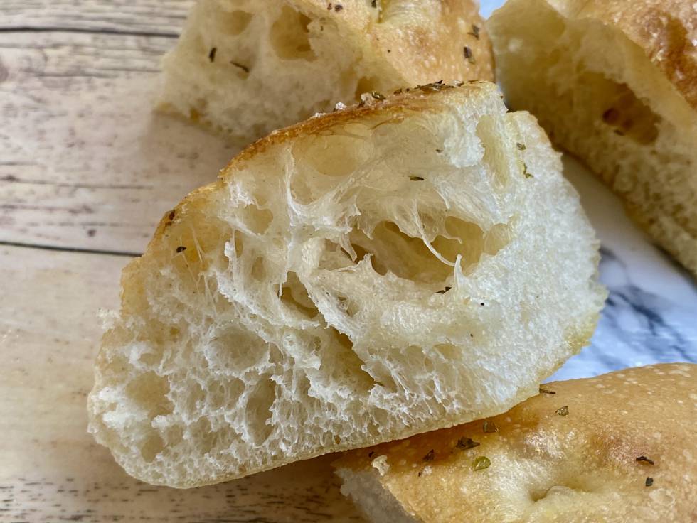 Focaccia de John Barrita al corte.J.C. CAPEL