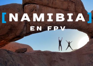 Pilotando un dron sobre el espectacular paisaje de Namibia