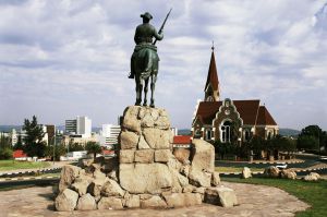 Zona histórica de Windhoek, en Namibia.