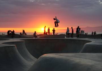 'Skaters' en Venice Beach, en Los Ángeles.