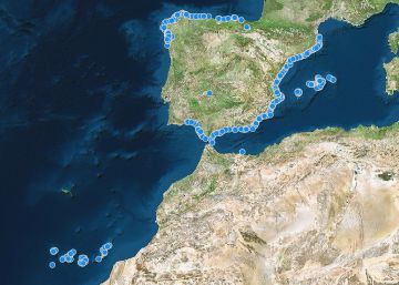 El mapa de las playas españolas con bandera azul