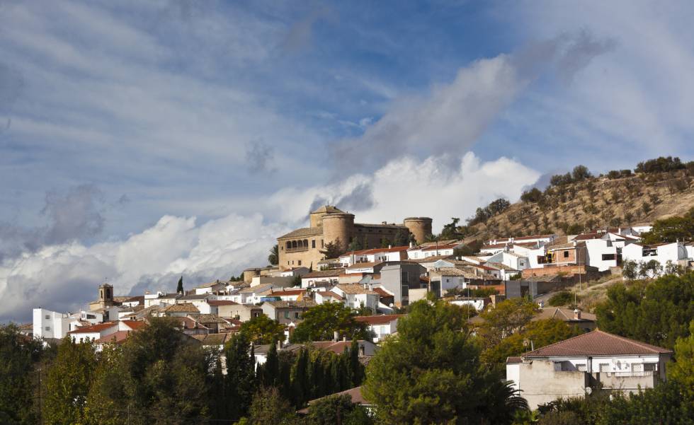 Vista del pueblo de Canena, en Jaén.