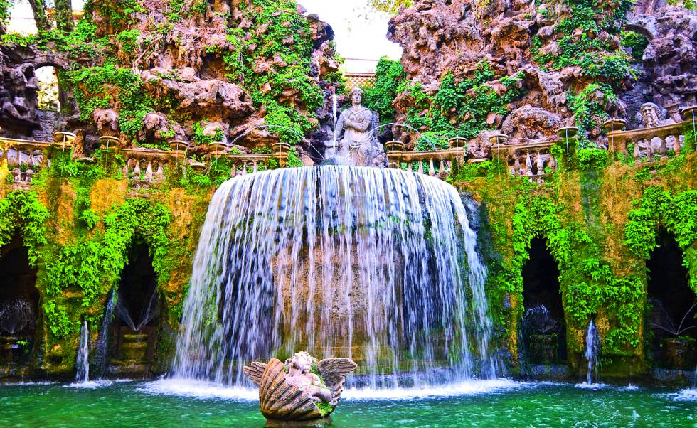 La fuente Oval de villa d’Este, en Tívoli (Italia).