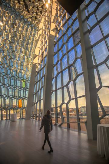 Auditorio Harpa, en Reikiavik.