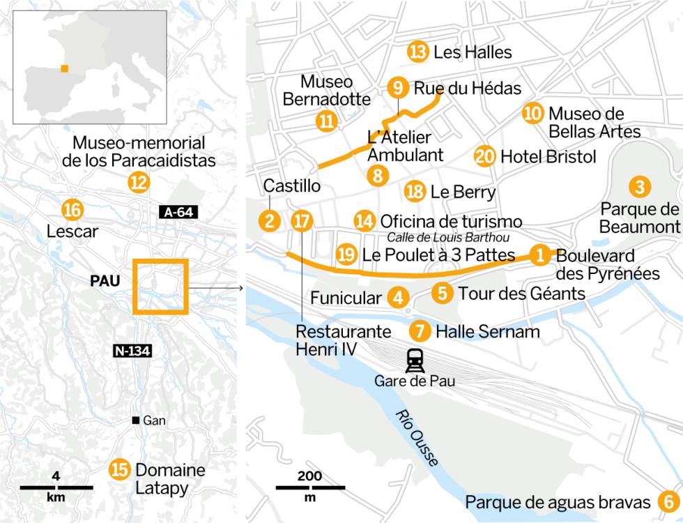 mapa francia pau turismo en francia: Pau, mirando los Pirineos | El Viajero | EL PAÍS