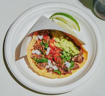 Un taco de Los Tacos No. 1, en Chelsea Market (Nueva York).