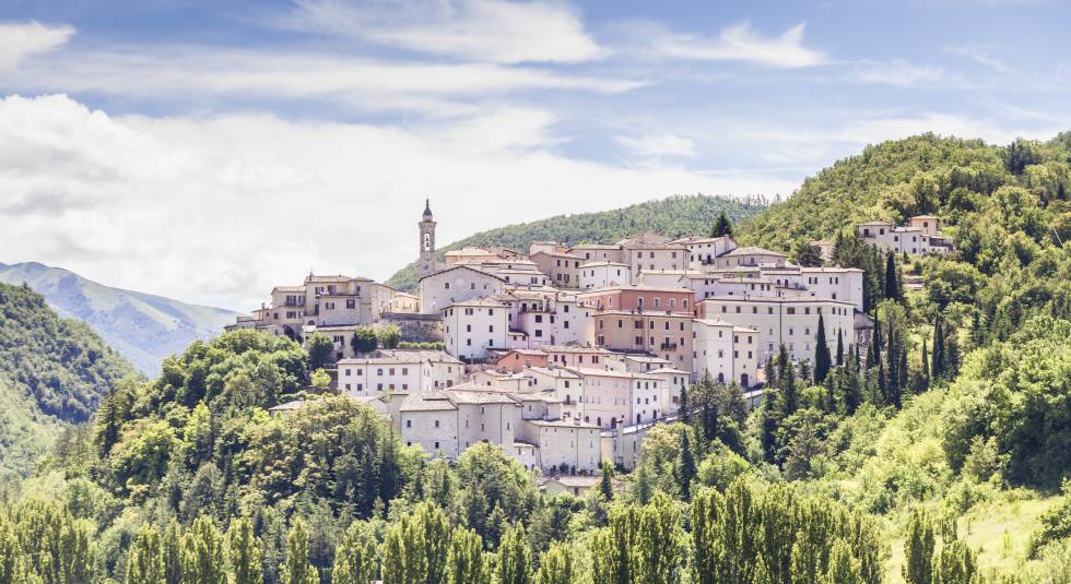 El pueblo de Preci, en la provincia de Perugia.