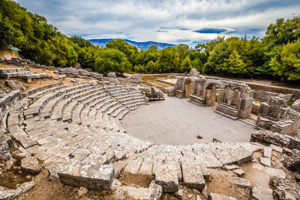 El teatro romano del Parque Nacional de Butrinto.