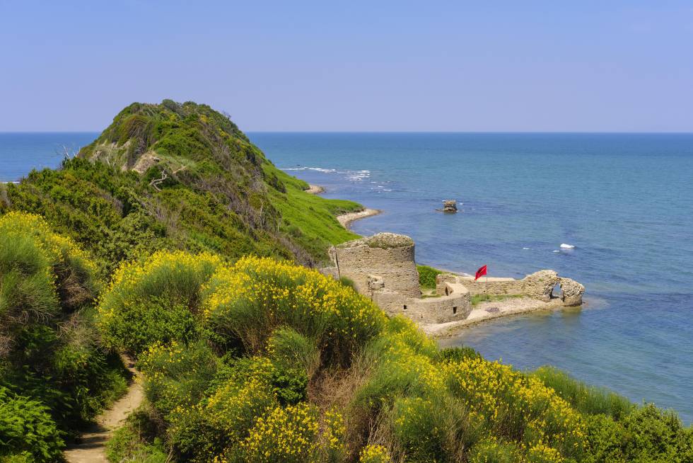 La fortaleza de Skanderbeg, en la bahía de Kepi i Rodonit, en la costa adriática de Albania.