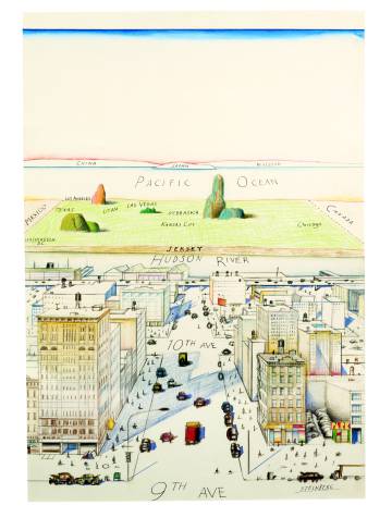 Plano ilustrado de 9th Avenue, en Nueva York, en el volumen Mapas (Phaidon).