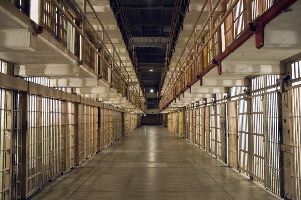 Un pabellón de celdas en la prisión de Alcatraz, en San Francisco (California).
