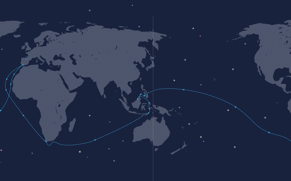 Siguiendo los pasos de Magallanes y Elcano en la primera vuelta al mundo