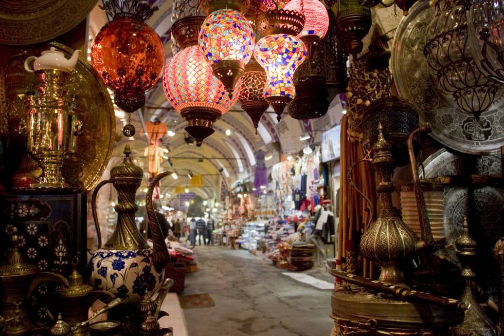 El Gran Bazar de Estambul (Turquía).