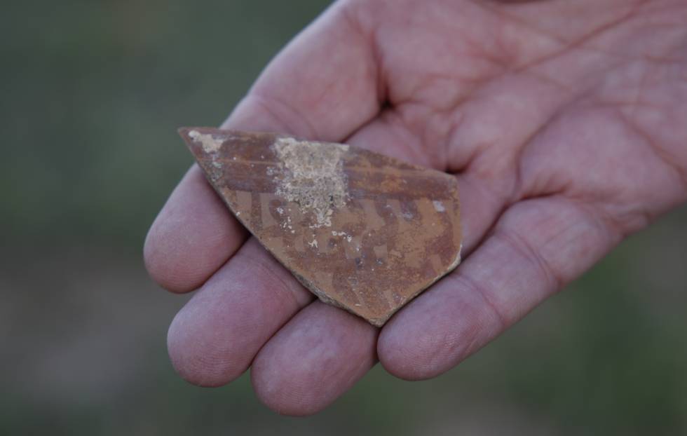 Un resto encontrado en el yacimiento de Fuente de la Mota, en Barchín del Hoyo (Cuenca).