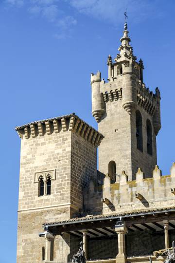 La iglesia fortificada de San Salvador, en Ejea de los Caballeros, en la comarca de las Cinco Villas (Zaragoza).