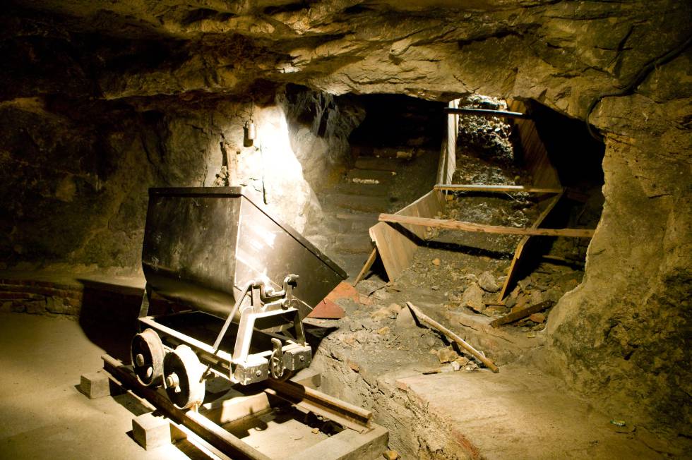 Interior de las minas de Almadén.
