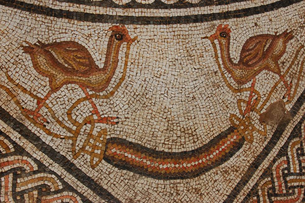 Uno de los mosaicos del yacimiento de Sisapo.