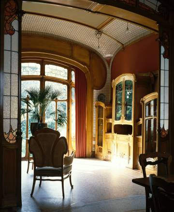 El salón en la casa museo de Victor Horta.