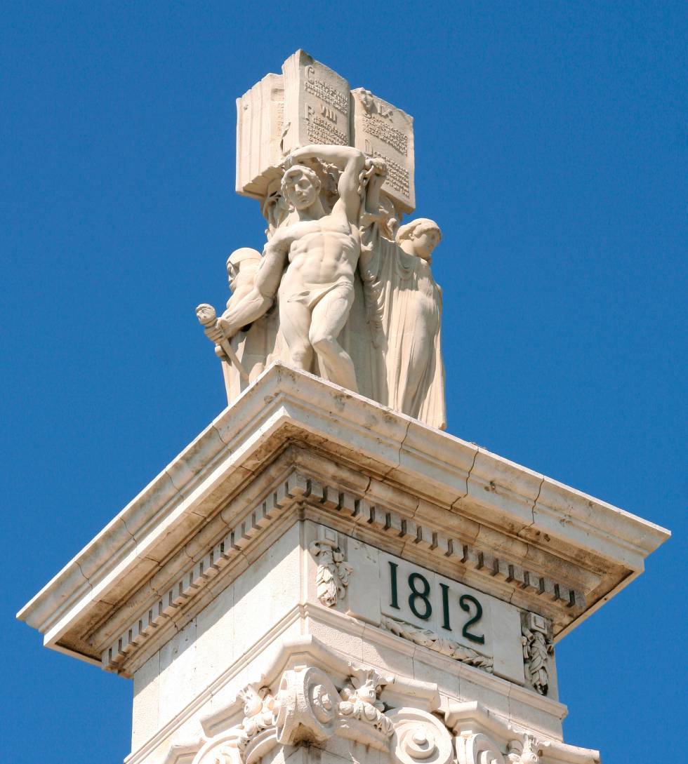 The monument to the Cortes of Cádiz.