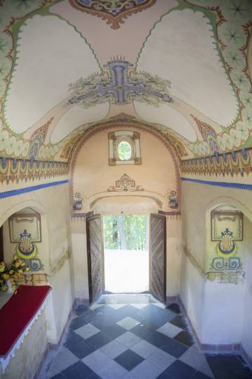 Interior of the Kalwaria Zebrzydowska monastery, in the Malopolska area.