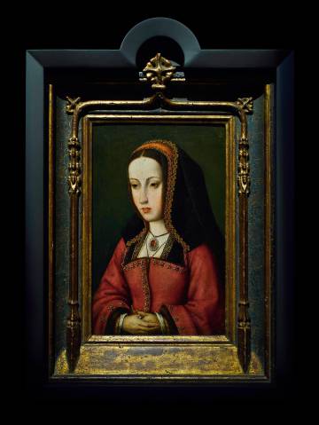 Portrait of Juana I of Castile made by the Master of the Life of José, which is kept in the National Sculpture Museum of Valladolid.