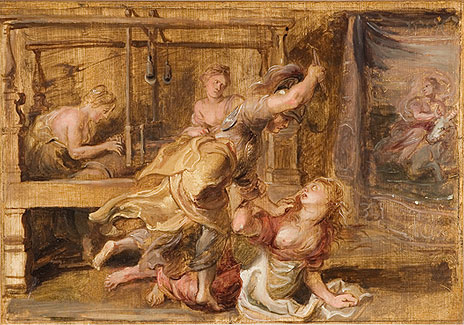 Palas y Aracne de Rubens