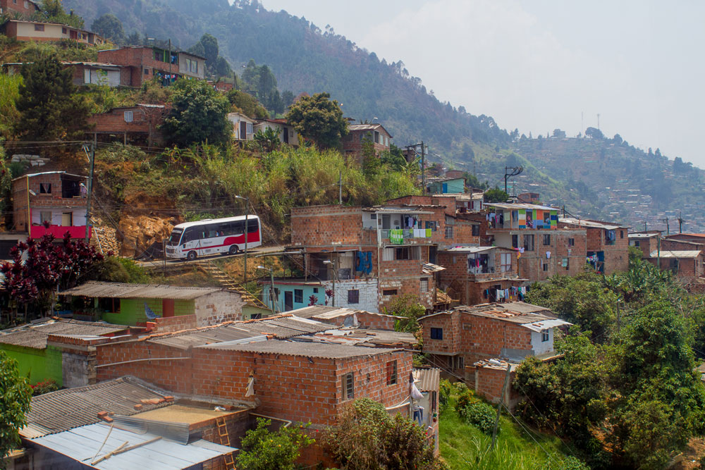 Vista desde el Metrocable del barrio de Santo Domingo
